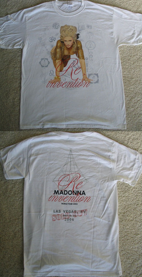 ビンテージ マドンナの2004年のワールドツアーTシャツ 純正販促品 casabendita.com.br